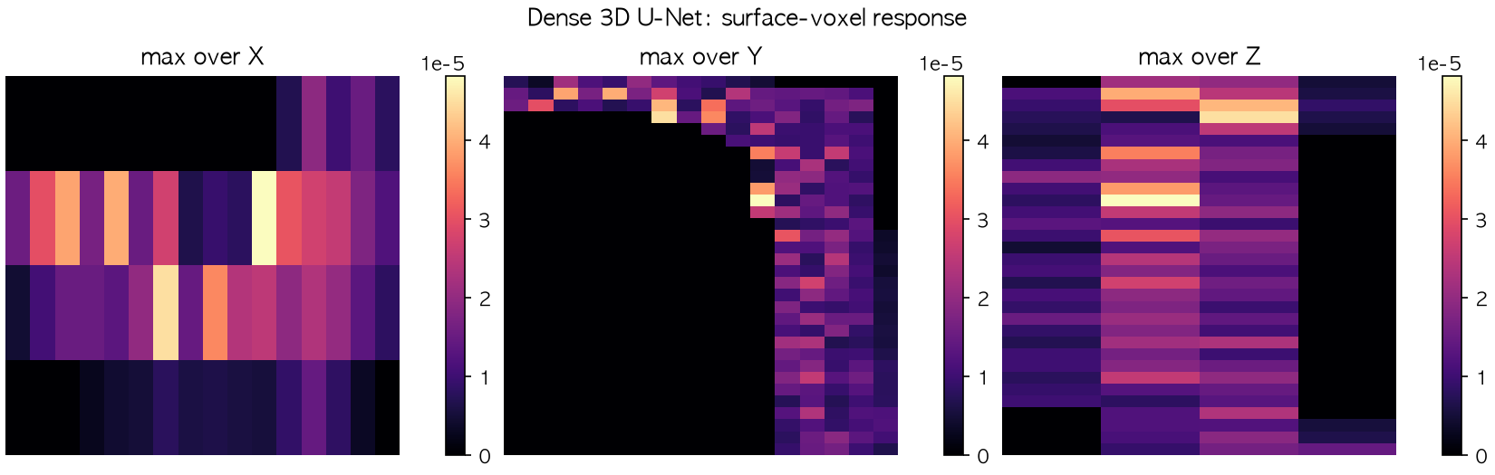 Dense 3D U-Net local response map